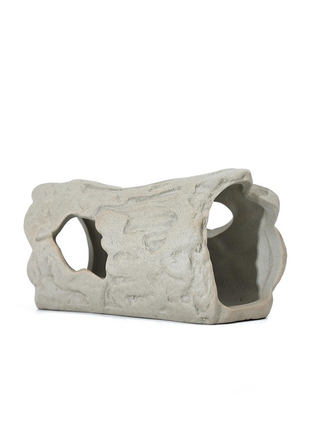 ALEGI ديكور كهف صخري أملس من أليجي لأحواض السمك، مثالي لاختباء الروبيان، وأسماك السيكلد، وتربية أسماك البيتا، وتزيين الأنفاق. - Image 1